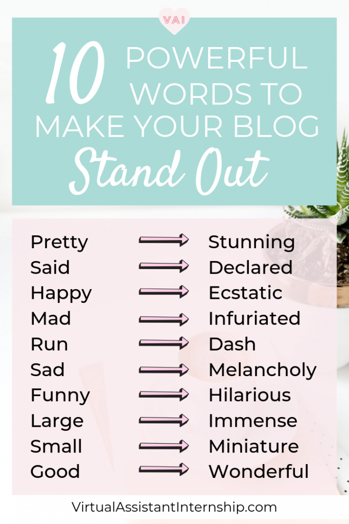 10 Powerful words to make your blog stand out