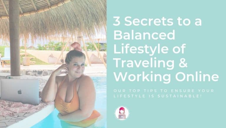 balanced lifestyle traveling working online