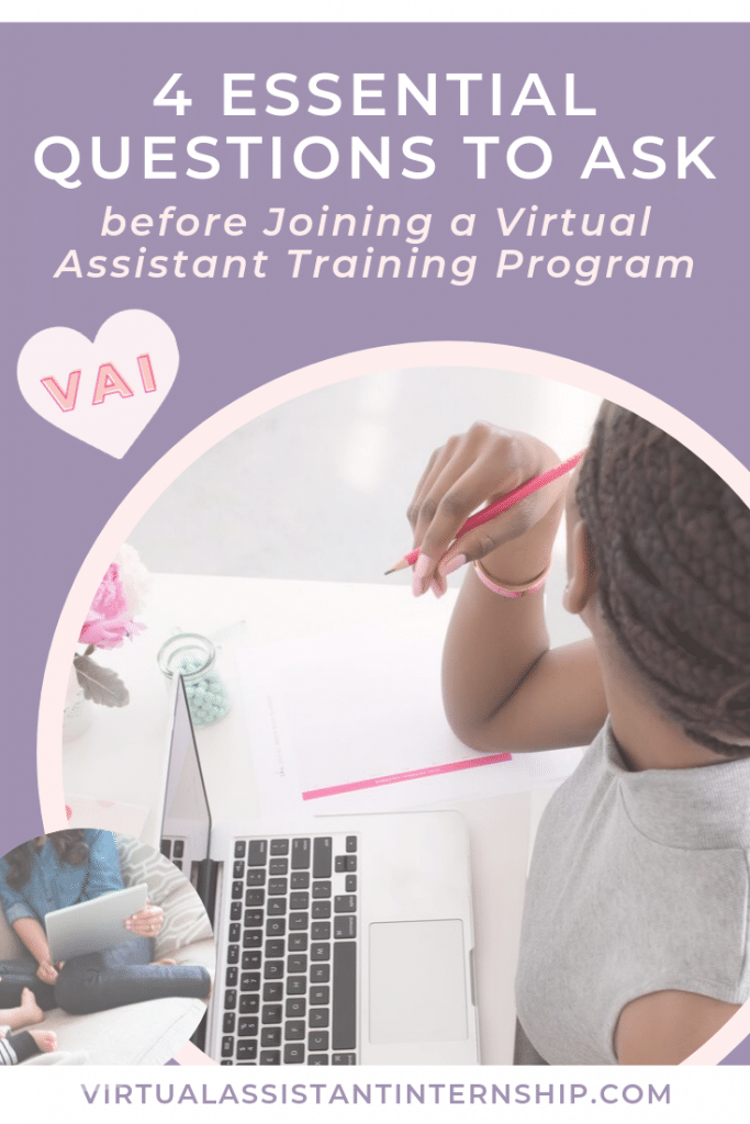 virtual assistant training programs questions pin