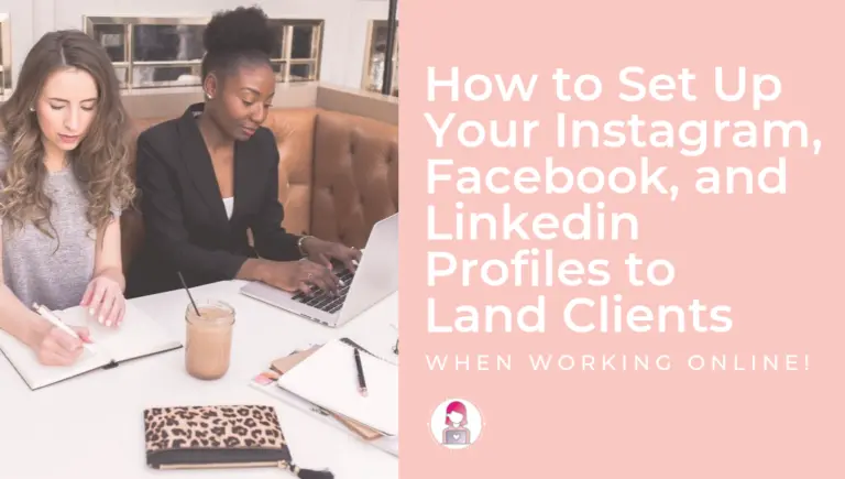 instagram linkedin facebook clients work online