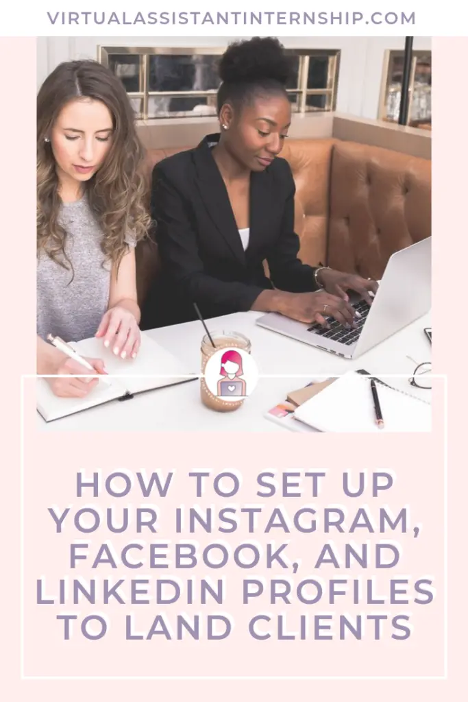 instagram linkedin facebook clients work online pin