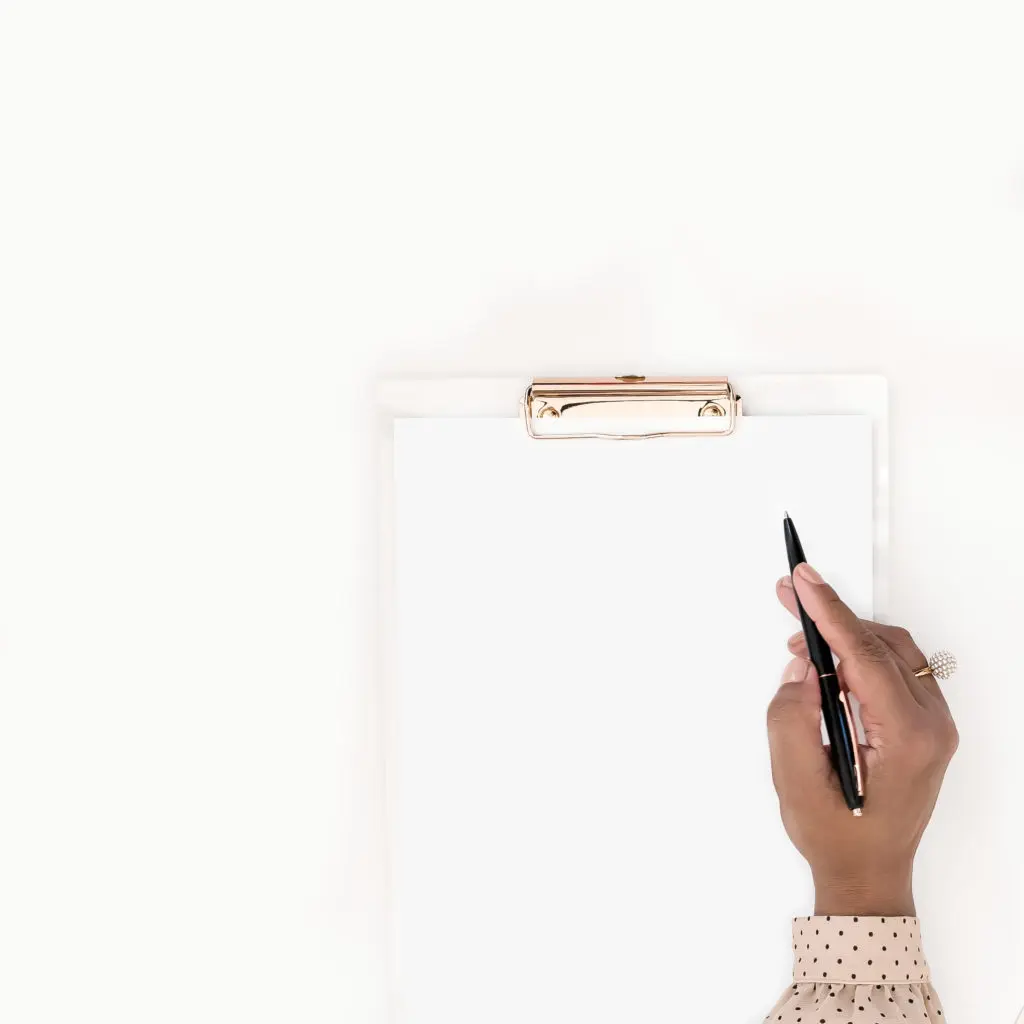 Blank Paper for Setting Goals