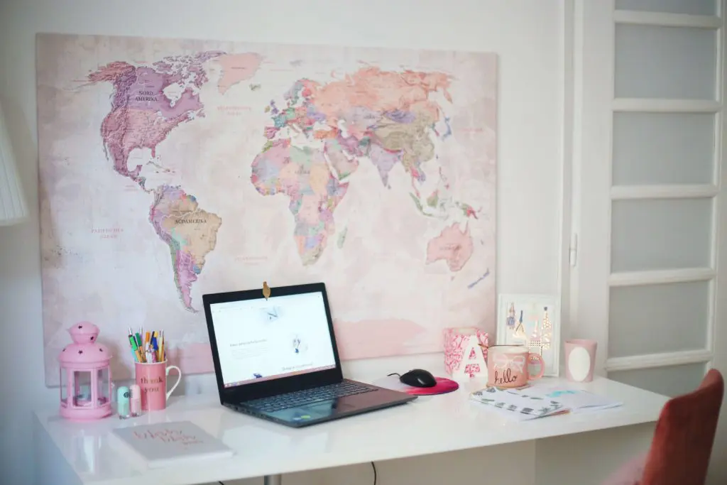 laptop on desk