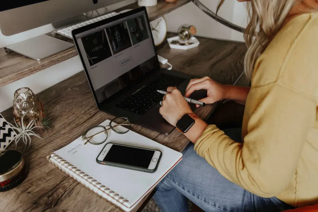 laptop working from home