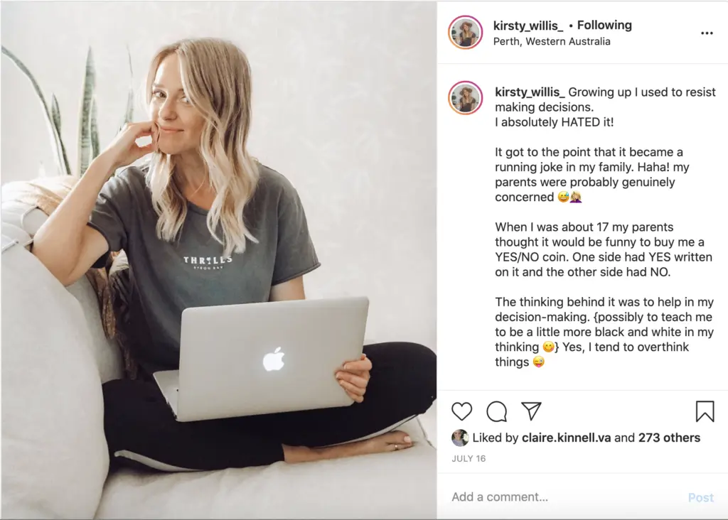 instagram caption and post