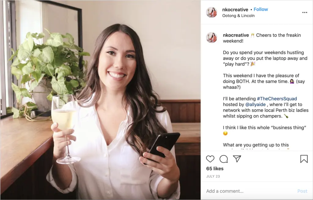 instagram caption and image