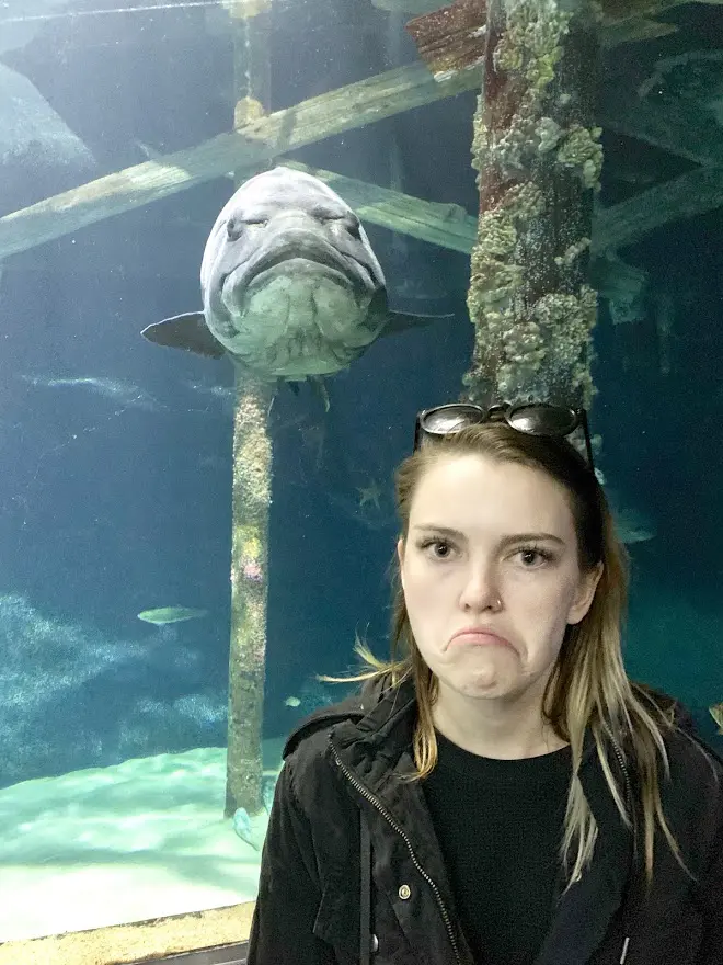 morgan with her fish friend