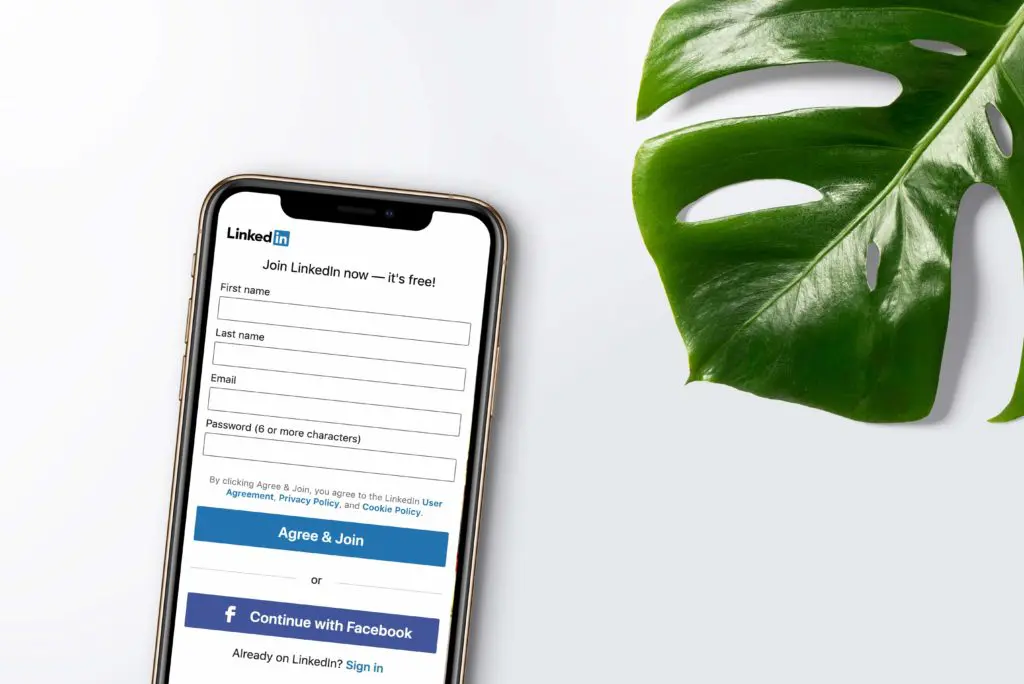 linkedin sign in page