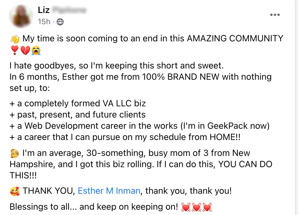 student testimonial