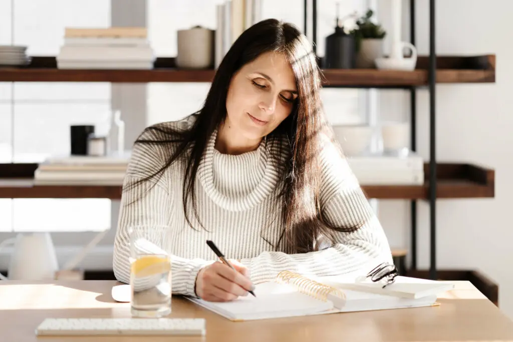 woman journaling