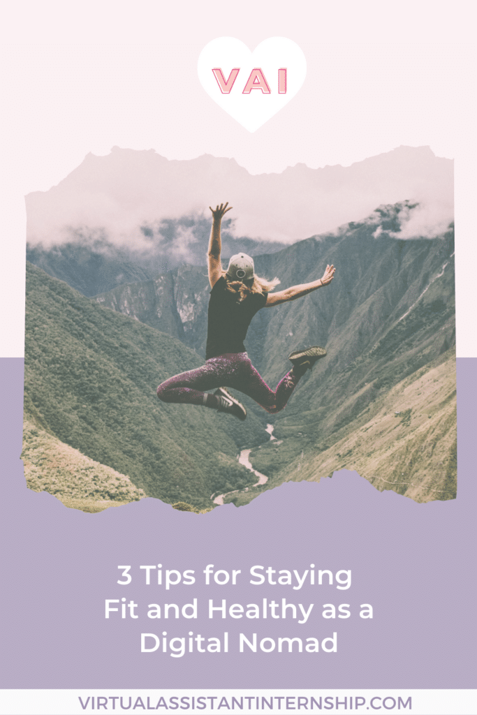 3 Tips for Staying Fit and Healthy as a Digital Nomad Pin